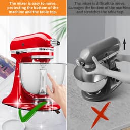 Keukenmachine Glijplank - Mixer Verplaatsen - Gemakkelijk Keukenwerk - Gladde Onderkant - 4.5-5Qt Mat - Zwart — thumbnail 3