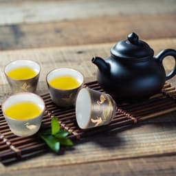 Dailygoods- Theekopenset 4-delig - Keramisch - Japanse Stijl - Theekopjes met Schotel - Geschenkdoos - Uitstekend Vakmanschap — thumbnail 4