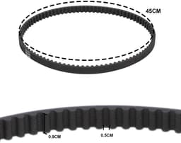 Dailygoods- Aandrijfriem 6,1 meter - Compatibel met Art.8846/8847/8848 - Nylon - 1,6 mm doorsnede - 6 x reservedraadspoel - Grijs - Grasmaaier — thumbnail 3