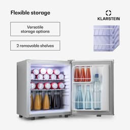 Klarstein Minibar minikoelkast voor op de kamer, minikoelkast voor drankjes, snacks en cosmetica, kleine , kleine en stille koelkast, verstelbare planken, kleine Skincar koelkast 5-22°C, 45L - 26 dB - voor Kantoor - Compact Vrijstaand — thumbnail 5