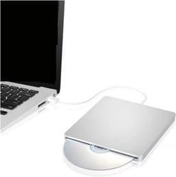 Externe DVD Speler - CD Brander - Bestanden Archiveren - Geïntegreerde Kabelopslag - 14x14x1.7CM - Zilver — thumbnail 2