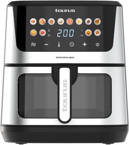 Digitale Airfryer - Hete Lucht Oven - Gezond Koken - Dubbele Verwarming - 8 Liter - Zwart — thumbnail 1