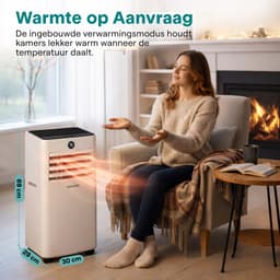 SereneLife Mobiele Airco 9000 BTU - Airconditioning met Verwarming - Portable Air Conditioner - Ontvochtiger voor Slaapkamer — thumbnail 3