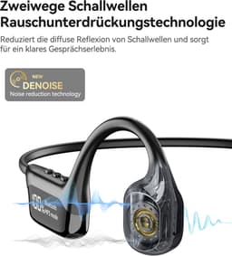 Bluetooth-hoofdtelefoon – Bluetooth-hoofdtelefoon met botgeleiding voor tijdens het zwemmen – Uniek LED-display – Compact ontwerp – Verfijnde uitstraling – Heldere geluidskwaliteit – Bluetooth-versie 5.4 — thumbnail 2