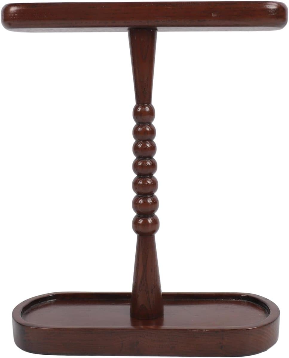 Hoofdtelefoonstandaard - Universele Houder - Werkruimte Organiseren - Met Opbergvak - 28 x 25 x 9.5 cm - Donkerbruin — afbeelding 1