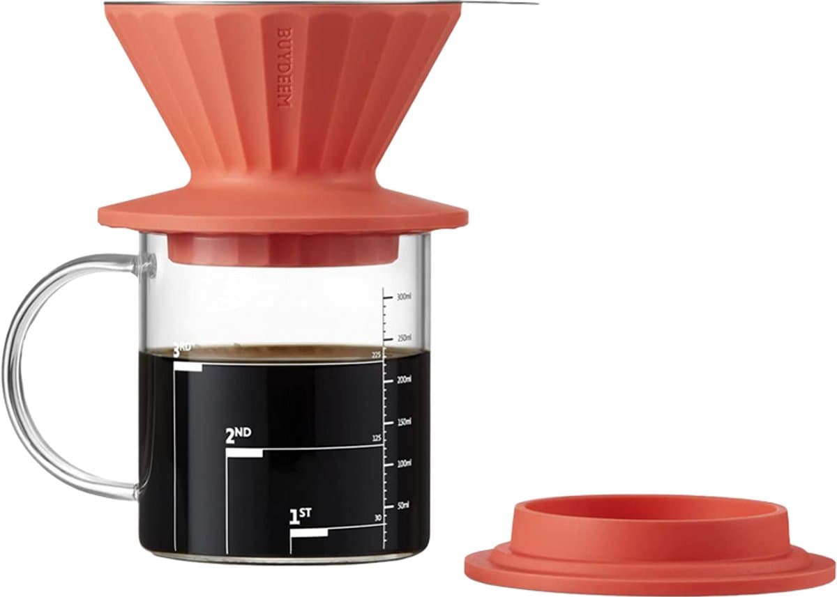 BUYDEEM CD1024 - Filter Koffiezetapparaat - Vivid Oranje - Roestvrijstalen Filters - Mobiel Design — afbeelding 1