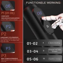 Massage Gun – Massage Pistool – Spiermassage Apparaat – Rug & Nek – Inclusief Opzetstukken — thumbnail 4