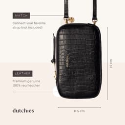 Dutchies TELEFOONTASJE ROSE | NOIR | Geschikt voor alle merken | Exclusief strap — thumbnail 3