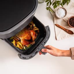 Airfryer Zonder Olie - Heteluchtfriteuse - Gezond Frituren - Met Kijkvenster - 6.5 Liter - Zwart — thumbnail 7