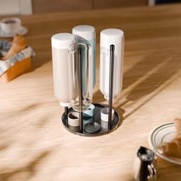 Premium Keramische Flessenhouder voor 5 SodaStream Crystal - Ideaal voor Drainer en Organisatie van Flessen — thumbnail 3
