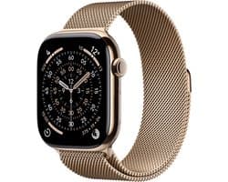 Apple Watch 11 - Wifi + 5G - 46mm - Gold Titanium Case with Gold Milanese Loop - S/M