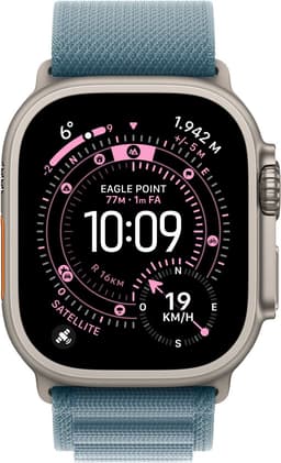 Apple Watch Ultra 3 Cellular 49mm Natural Titanium Case with Light Blue Alpine Loop - Small — thumbnail 2