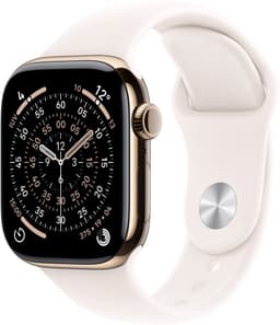 APPLE Watch Series 11 GPS + Cellular - 46mm Titanium Case - Light Blush Sport Band S/M Smartwatch Gold — thumbnail 1