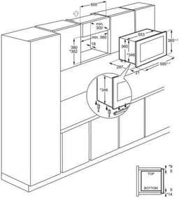 Inbouw Magnetron - Grillfunctie Oven - Snel Maaltijden Bereiden - Touch Control Bediening - 20 Liter Capaciteit - Zwart RVS — thumbnail 3