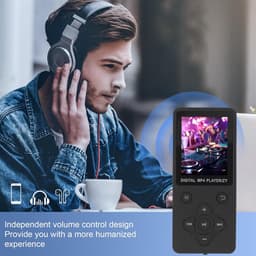 MP3-speler MP4-speler, HiFi Lossless Muziekspeler met Bluetooth 5.0, 1,8 Inch Kleurenscherm Draagbare Videomuziekspeler met Elektronisch Boek, Ondersteunt Uitgebreid Tot 128 GB — thumbnail 5