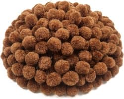 300 Stuks Fluffy Pompoms Ballen 2cm Lichtbruin voor DIY Knutselprojecten en Decoraties