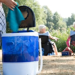 Nexvo® Camping Wasmachine - Mini Wasmachine - Wasmachines - 2 kg per Wasbeurt - Met Timer - Blauw - 39cm x 37cm x 51cm — thumbnail 7