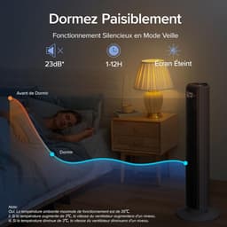 Mobiele Airco Staand - Torenventilator Afstandsbediening - Aircooler - Stil — thumbnail 4