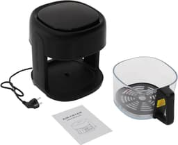 Heteluchtfriteuse, 3,3 l, 1350 W, airfryer met kijkvenster, 8 programma's, friteuse zonder olie, automatische uitschakelfunctie, gemakkelijk te reinigen, touchscreen, grillen, bakken, braden enz — thumbnail 5