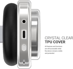 kwmobile koptelefoon hoes van TPU - geschikt voor Nothing Headphone (1) - 2x hoes voor hoofdtelefoon in transparant — thumbnail 3