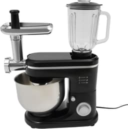 Keukenmachine - Mixer Keuken - Bakken Koken - 1500 Watt Kracht - 6 Liter Kom - Zwart Zilver — thumbnail 5