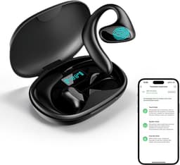 translator earbuds - AI Vertaalcomputer - AI-vertaling oordopjes Real Time - 144 Talen Real-Time Vertaling - Bluetooth-headset - Translator - AI Vertaler - Draagbaar - draadloze hoofdtelefoon - zwart — thumbnail 1