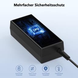 AC/DC Adapter - Voedingskabel Oplader - Externe Harde Schijf - Overspanningsbeveiliging - 100-240V - Zwart — thumbnail 2