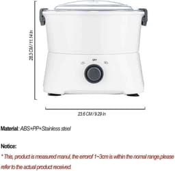 Elektrische Aardappelschiller - Automatische Groenteschiller - Snel Groenten Schillen - 6 Roestvrijstalen Messen - 1 kg Capaciteit - Wit — thumbnail 5