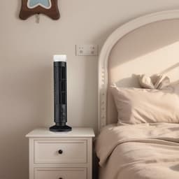 LED Torenventilator - Mini Airco - Ruimte Koelen - Bladloos Ontwerp - 38 cm Hoog - Wit — thumbnail 3
