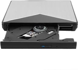 Externe CD/DVD-station - Externe Dvd Drive - Bestanden Overzetten - Aluminium Legering - 23 x 17 x 3 cm - Zilver — thumbnail 4