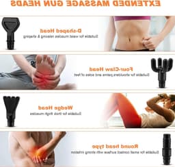 Massage gun accessoires set met 13 opzetstukken - veelzijdige massagekoppen - voor ontspanning van spieren - ShopVlot — thumbnail 5