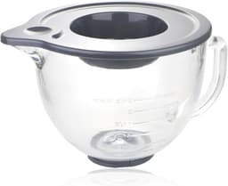 Glazen Mengkom - Mixer Kom Keuken Kom - Bakken en Mixen - Met Afdekdeksel - 4.7 Liter - Transparant — thumbnail 1