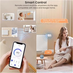 Slimme Radiator Actuator - Thermostaatklep Controller - Verwarming Regelen - ZigBee3.0 Connectiviteit - 1 Stuks - Wit — thumbnail 4