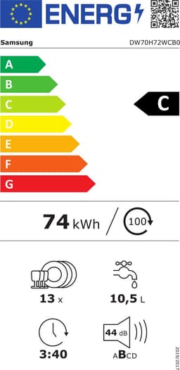 Samsung Volledig geïntregeerde vaatwasser 70 serie C label deur op deur — thumbnail 2