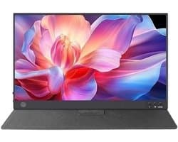 Draagbare Externe Monitor - Uitbreidingsscherm Laptop - Productief Werken - Full HD IPS Scherm - 161 inch - Zilver