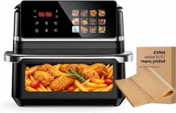 Heteluchtfriteuse Oven - Airfryer XXL - Gezond Koken - Met Kijkvenster - 12 Liter - Zwart — thumbnail 1