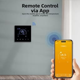 Slimme Thermostaat - Programmeerbare Regelaar - Comfortabel Wonen - WiFi App Bediening - 8.6 x 8.6cm - Zwart — thumbnail 3