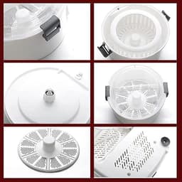 Elektrische Aardappelschiller - Keukenmachine - Snel Groenten Schillen - Efficiënte Koeling - 0.8 kg Capaciteit - Wit — thumbnail 2