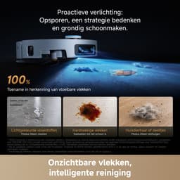 Dreame Robotstofzuiger X60 Pro Ultra Complete Wit | 42.000 Pa | Uitschuifbare arm tot 18 cm | Zelfreinigende dweil | Automatisch legen & bijvullen | Hoeken & muurranden | Huisdieren | AI navigatie | Obstakelherkenning | Allergie | Anti-klit | — thumbnail 16