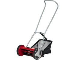 Handmaaier met Opvangbak – Stil en Milieuvriendelijk, 5 Stalen Messen, 30 cm Maaibreedte, 16L Grasopvangbak