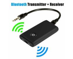 Aux Bluetooth adapter - ontvanger Bluetooth 5.3 zender - 2 in 1 Bluetooth adapter, geschikt voor auto's, luidsprekers, stereosystemen en hoofdtelefoon, handsfree bellen, USB-opladen