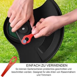100 stuks vervangende kunststof lemmeten – Voor trimmer, grasmaaier, tuin en gazon — thumbnail 2
