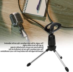 Verstelbare Microfoonstandaard voor Bureau, Tripod Microfoonhouder met Afneembare Clip en 5/8-Inch Draad, Ideaal voor Conferenties en Live-uitzendingen — thumbnail 3