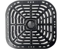 Airfryer Grillpan - Crispplaat Bakpan - Gelijkmatig Koken - Geperforeerd Ontwerp - 233 x 242 cm - Zwart