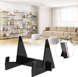 Verstelbare Acrylic Boekstandaard voor Tablets, Kranten, Tijdschriften en Notebooks - Zwart Display Easel — thumbnail 3