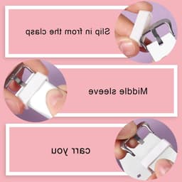 6-delige Silicone Horlogeband Houder 18mm, Vervangingsringen voor Smartwatch Band en Wristband Bevestiging (Wit) — thumbnail 3
