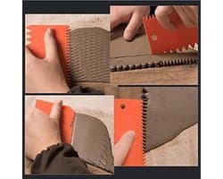 Set van 6 Plastic Klei Schrapers voor Beeldhouwen en Pottenbakken - Serrated Sculptuur Gereedschap voor Creatieve DIY Projecten