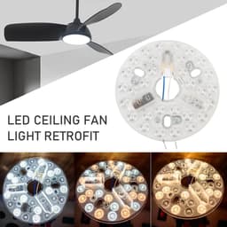 Dailygoods - Innovra - 5,3 Inch LED Retrofit Lichtkit voor Plafondventilator 15W Dimbaar — thumbnail 2