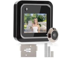 2,4-inch slimme deurkijker - TFT LCD-scherm - 300.000-pixel 95° groothoekcamera - foto- en video-opname - eenvoudige installatie