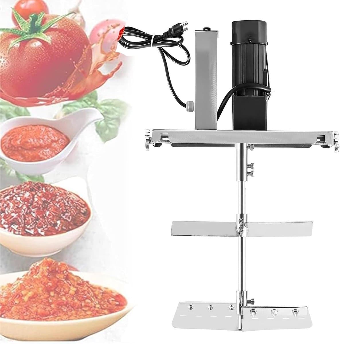 Keukenmixer - Automatische mixer - Efficiënt Roeren - Dubbellaagse bladen - 60L - Zilver — afbeelding 1